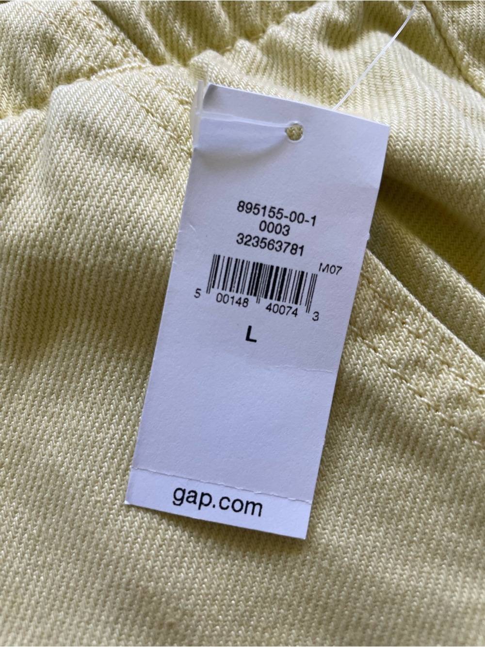 Gap Women’s Easy Pull-On Pants, Size L, Pale Yellow, NWT - Picture 2 of 3